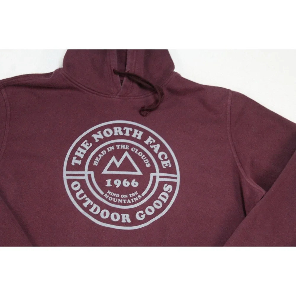 The North Face Men Red Hooded Sweater Casual Long Sleeve Size XL